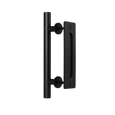 Quiet Glide Black Ladder Handle and Recessed Door Pull Hardware Set NT.1499.02.08